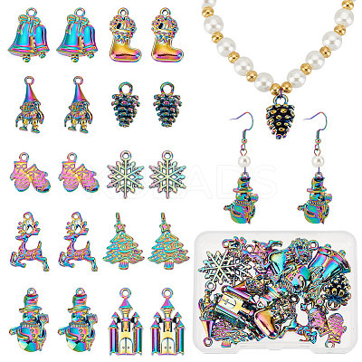 20Pcs 10 Style Alloy Pendants FIND-CN0001-41-1