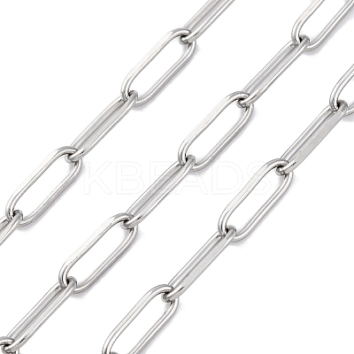304 Stainless Steel Paperclip Chains CHS-M009-06P-02-1