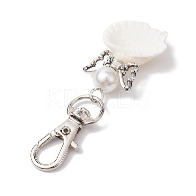 Angel Spiral Shell Pendant Decooration HJEW-JM01964-03-1