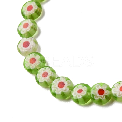 Handmade Millefiori Lampwork Beads Strands LAMP-G164-11H-1