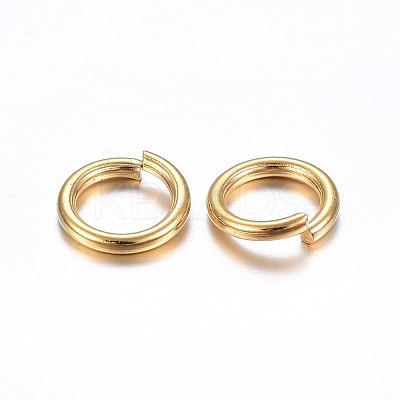 304 Stainless Steel Open Jump Rings STAS-O098-02G-04-1