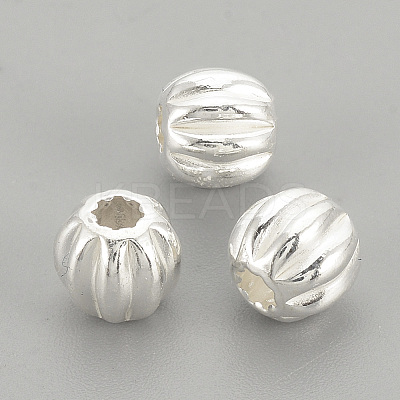 925 Sterling Silver Corrugated Beads LS-STER-S002-14-3mm-1