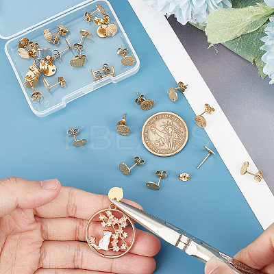 Ion Plating(IP) 304 Stainless Steel Ear Stud Findings STAS-UN0042-97-1