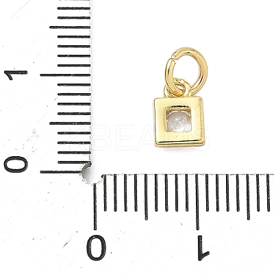 Brass Pave Cubic Zirconia Pendants KK-K368-13G-04-1
