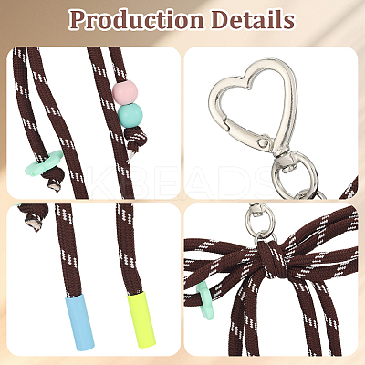 2Pcs 2 Colors Acrylic & Polyester Bowknot Pendant Decorations HJEW-GF0001-61-1