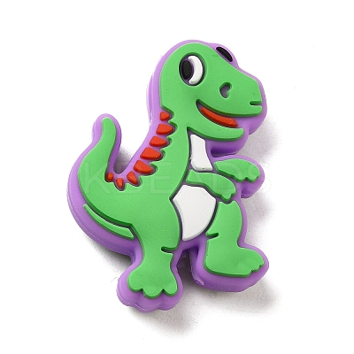 Cartoon Dinosaur Food Grade Eco-Friendly Silicone Focal Beads SIL-Q022-05A-1