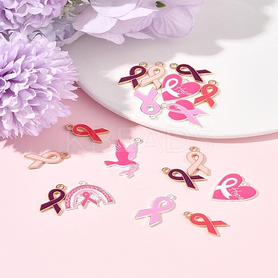 28Pcs 8 Styles Alloy Enamel Pendants ENAM-FS0002-36-1