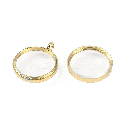 Ion Plating(IP) 304 Stainless Stee Locket Pendants STAS-S132-15G-02-1