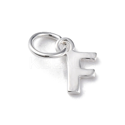925 Sterling Silver Letter Charms STER-C012-01S-F-1