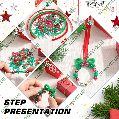 Acrylic with Plastic Christmas Candy Beading Set DIY-SC0026-81C-1