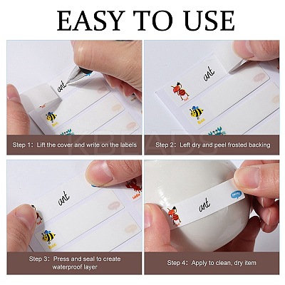 Self-Laminating Write-On Waterproof Baby Bottle Labels DIY-WH0504-25E-1