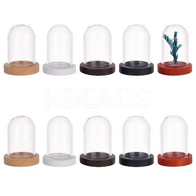 10Pcs Mini Glass Domes AJEW-PH0004-32B-1