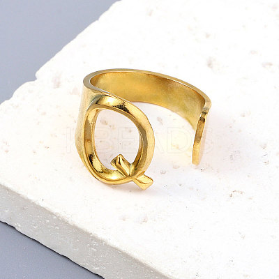 PVD Vacuum Plating 201 Stainless Steel Cuff Rings RJEW-Z032-01G-Q-1