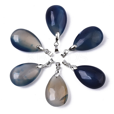 Natural Agate Pendants G-N0326-023B-1