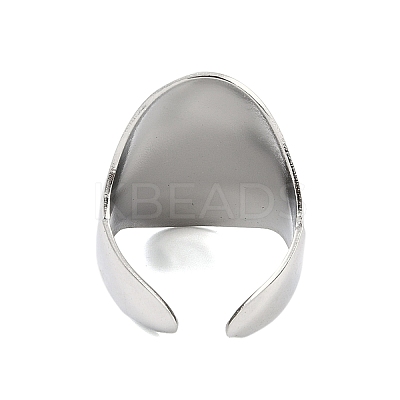 Non-Tarnish 304 Stainless Steel Open Cuff Rings RJEW-C095-05P-1