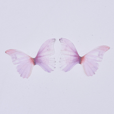 Two Tone Polyester Fabric Wings Crafts Decoration FIND-S322-011B-1