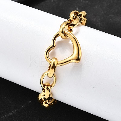 304 Stainless Steel Charm Bracelets LS-BJEW-Q050-02G-1