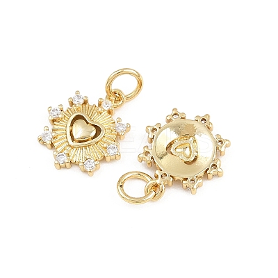Brass Micro Pave Cubic Zirconia Pendants KK-A269-52G-1