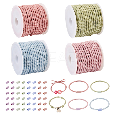 DIY Macaron Color Hair Ties Making Kit DIY-TA0004-55-1