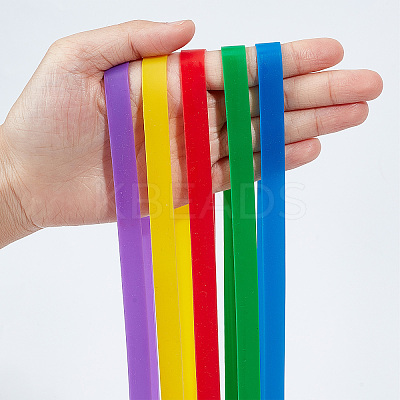 12Pcs 12 Colors Silicone Towel Bands for Beach Chairs AJEW-GF0006-86-1