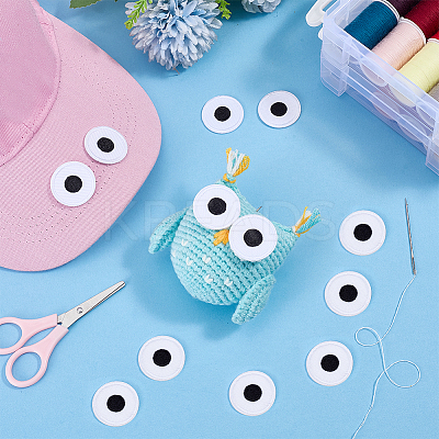 20Pcs Eyes Polyester Embroidery Iron on/Sew on Patches DIY-PH0036-61C-01-1