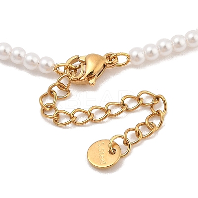 Imitation Pearl & Synthesis Shell Beaded Necklaces NJEW-A032-06G-03-1
