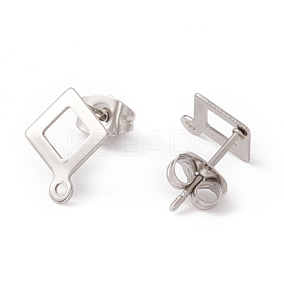 Non-Tarnish 201 Stainless Steel Stud Earring Findings EJEW-A071-21P-1