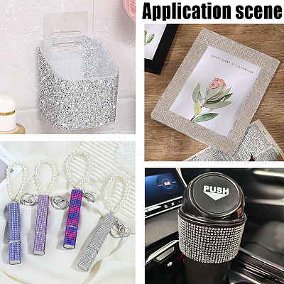 4 Yards 4 Styles Self Adhesive Resin Rhinestone Tape DIY-CY0002-04-1