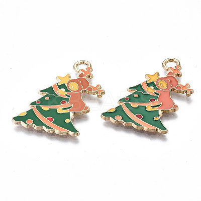 Eco-Friendly Alloy Enamel Pendants ENAM-Q437-061-NR-1