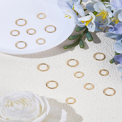 16Pcs 2 Styles 304 Stainless Steel Linking Rings STAS-LP0005-50-1