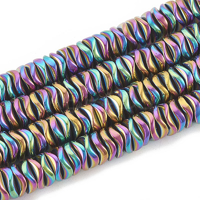 Electroplate Non-magnetic Synthetic Hematite Beads Strands G-N0321-07F-1