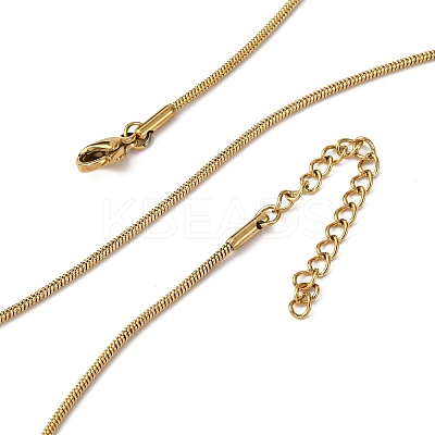 304 Stainless Steel Round Snake Chain Necklaces NJEW-T016-19G-1