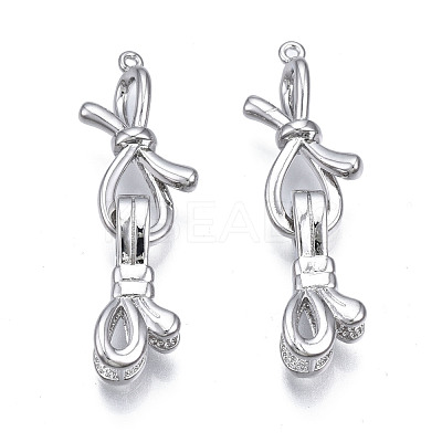 Brass Fold Over Clasps KK-N233-148P-1