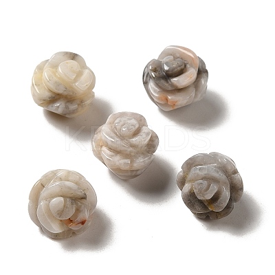 Natural Crazy Lace Agate Carved Flower Scattered Beads G-O156-B-23-1