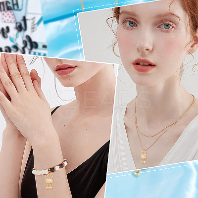 6Pcs Imitation Shell & Pearl Resin Pendants KK-BBC0004-20-1
