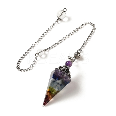Natural Gemstone Dowsing Pendulum Big Pendants G-H285-02P-01-1