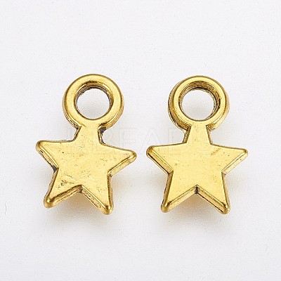 Tibetan Style Alloy Charms TIBEP-A123046-AG-FF-1