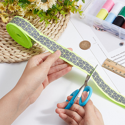 10M Flat Reflective Polyester Grosgrain Ribbon OCOR-BC0006-19A-1
