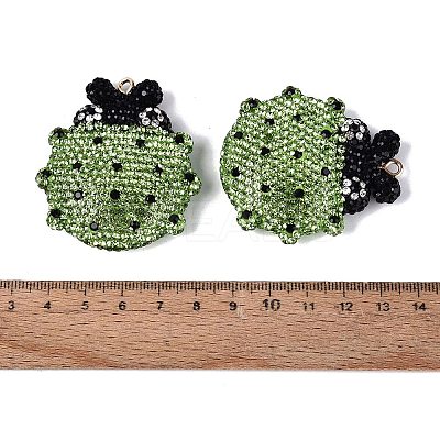 Handmade Polymer Clay & Rhinestone Big Pendants FIND-Q123-01E-1