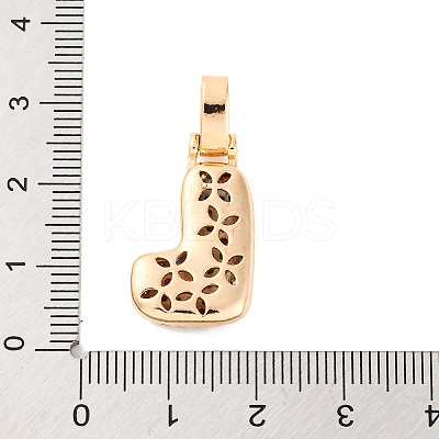 Brass Micro Pave Cubic Zirconia Pendants KK-C076-29L-G02-1