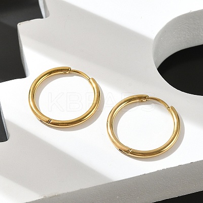 304 Stainless Steel Huggie Hoop Earrings LS-EJEW-G272-02-16mm-G-1