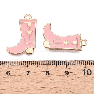 Rack Plating Alloy Enamel Pendants ENAM-G225-01G-05-1