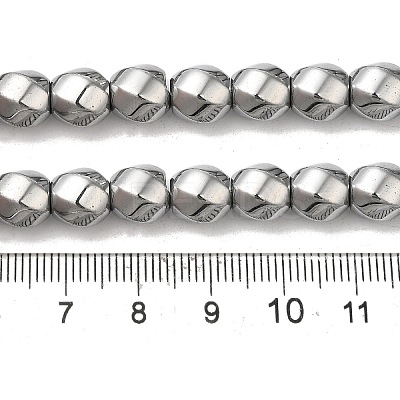Electroplated Non-Magnetic Synthetic Hematite Beads Strands G-P518-05C-01-1