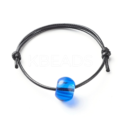 European Glass Large Hole Beads Bracelet for Teen Girl Women BJEW-JB06845-1