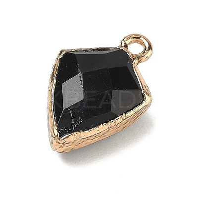 Natural Black Onyx(Dyed & Heated) Pendants G-K422-01G-07-1