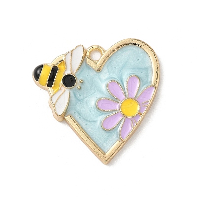 Alloy Enamel Pendants FIND-C074-28KCG-04-1