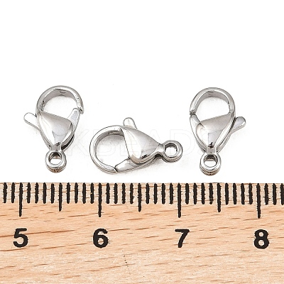 Tarnish Resistant 316 Stainless Steel Lobster Claw Clasps X-316-FL12A-1