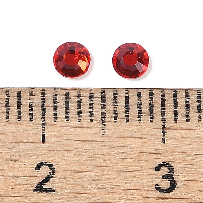 Light Siam Faceted Glass Flat Back Rhinestone for Garment X-RGLA-C002-SS12-227-1