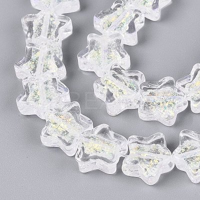 Handmade Foil Glass Beads Strands FOIL-Q002-07F-1