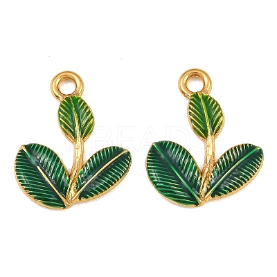 304 Stainless Steel with Green Enamel Pendants SA-CBAF5D5-16G-1